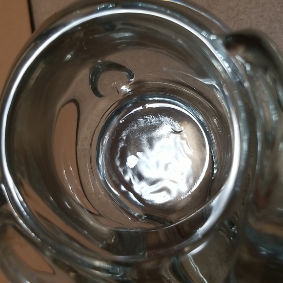 Chunky Weighty Chubby Glass Rabbit Paper Clip Holder/Trinket - Picture 6 of 7